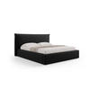 BETT mit Bettkasten und Kopfteil Kaelle aus Samt schwarz 180x200cm - Schwarz, Textil (180/200cm) - Micadoni