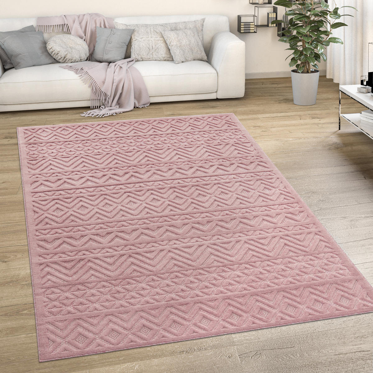 OUTDOORTEPPICH 80/150 cm Livorno 673 - Pink, Textil (80/150cm) - Paco Home