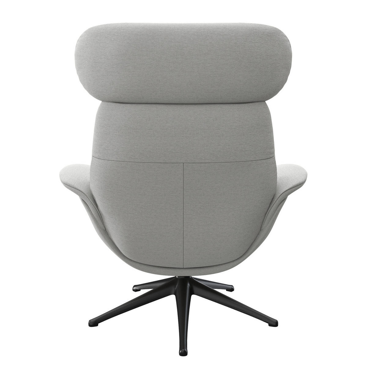 RELAXSESSEL - Hellgrau, Textil/Metall (90/107/90cm) - home24
