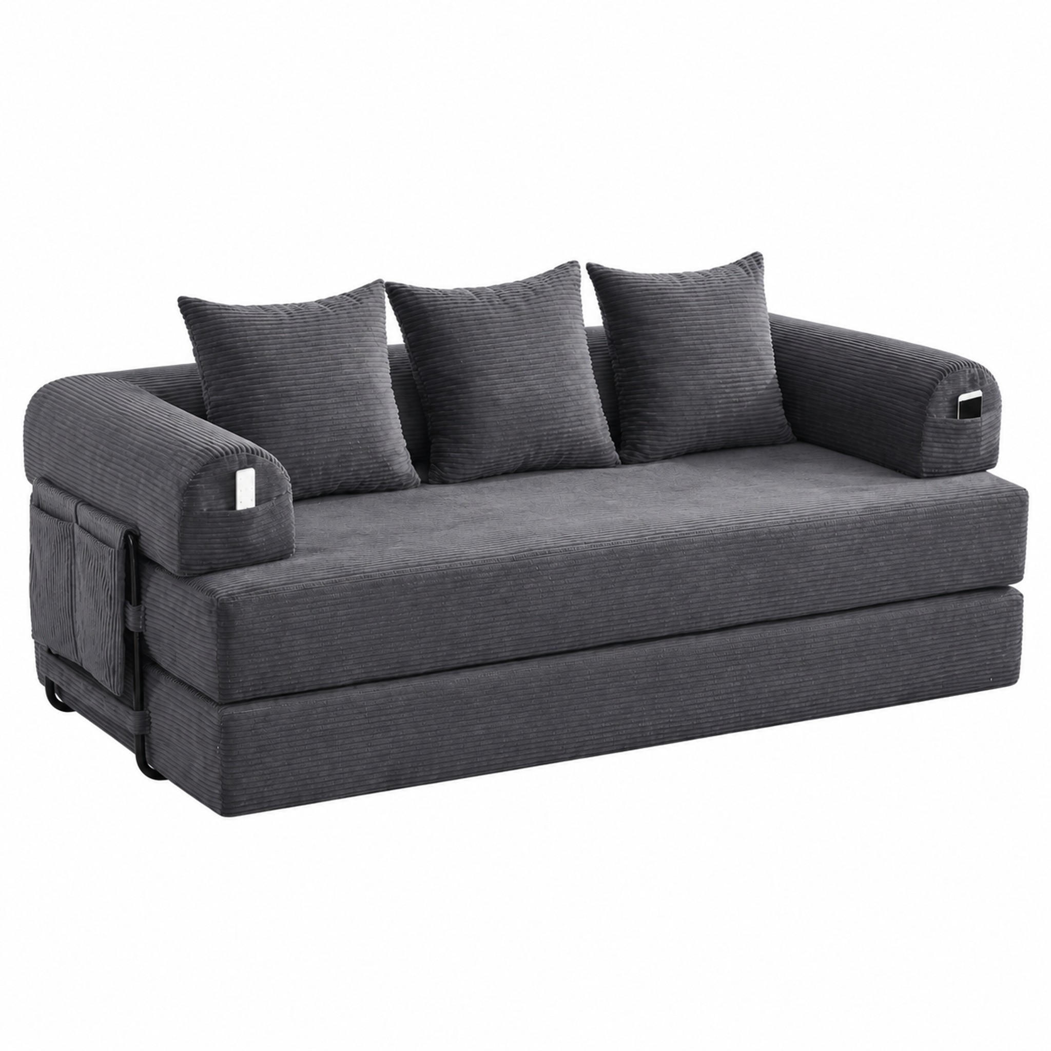 Meubliv Sofa Dunkelgrau 94x67x200 cm