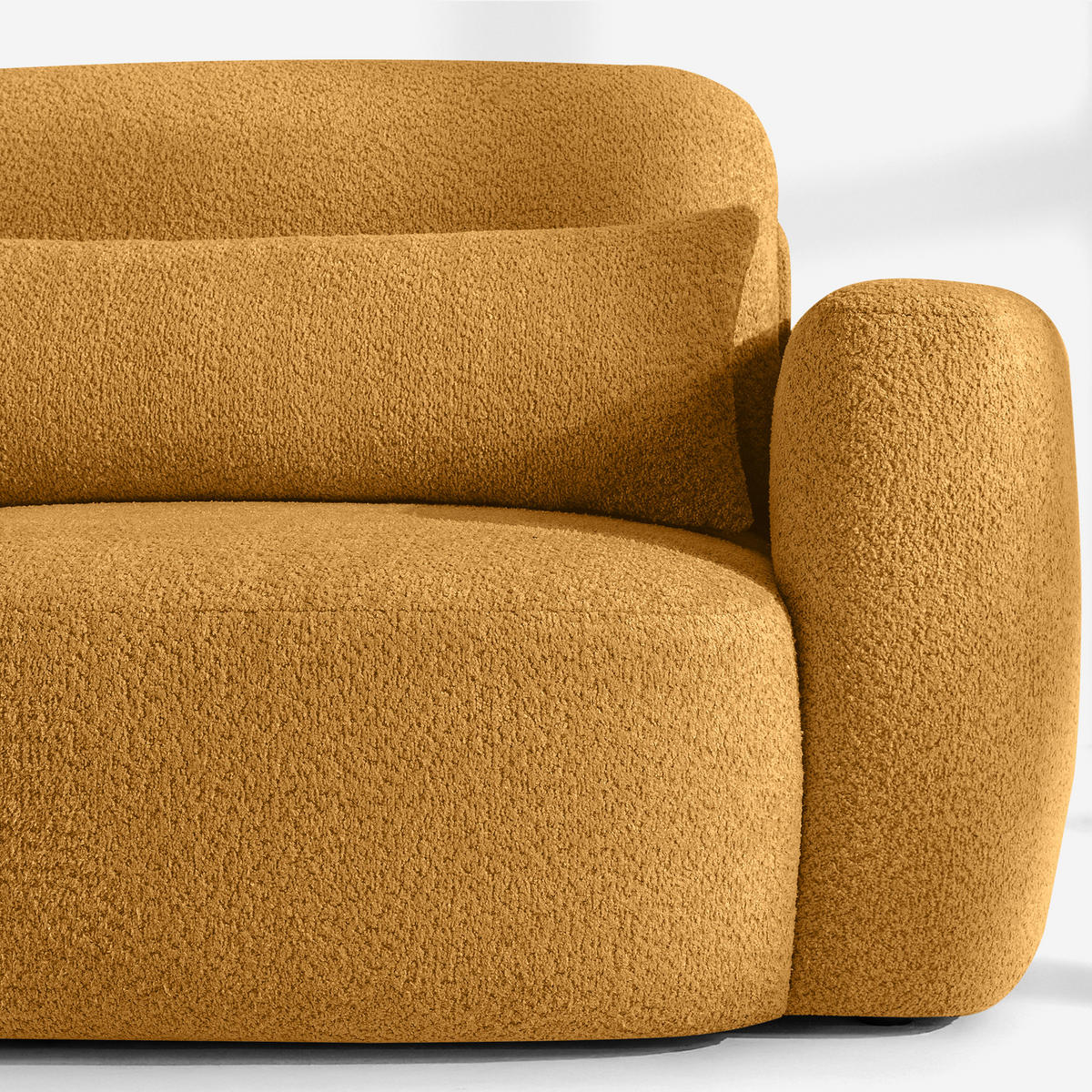 ECKSOFA links ELOSA - Honig, Holz/Textil (245/165cm) - KONSIMO®