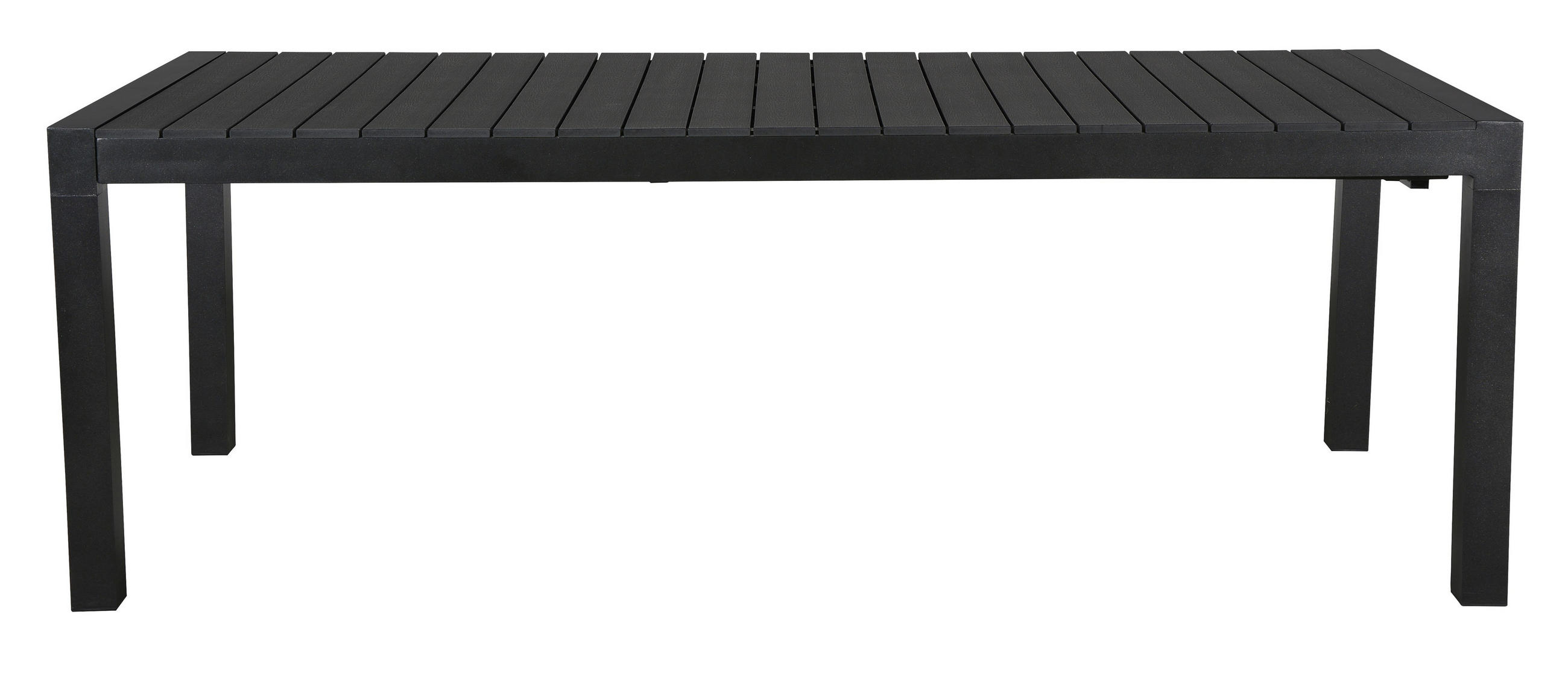 GARTENTISCH Schwarz - Schwarz, Holzwerkstoff (100/275/76cm) - ebuy24