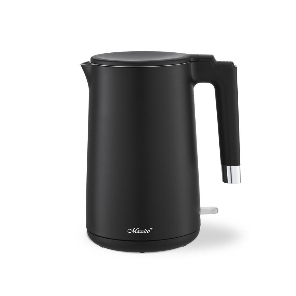 WASSERKOCHER ELEKTRISCH Schwarz 24/21/24.5 cm MR026BLACK - Schwarz, Metall (21/24.5/24cm) - Maestro 