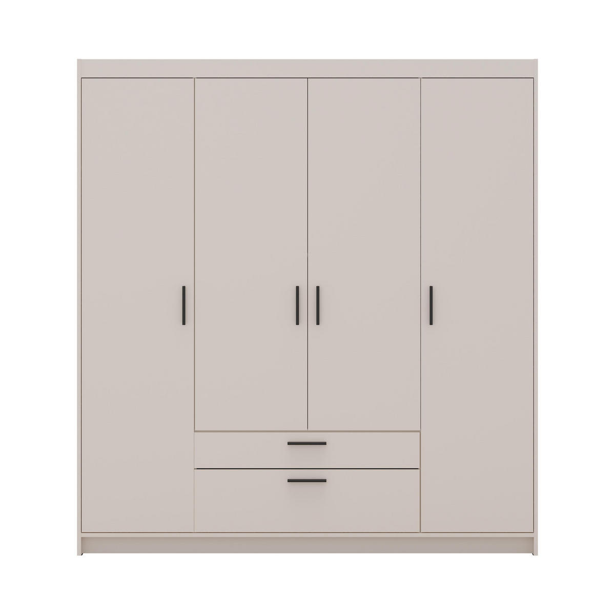 KLEIDERSCHRANK Storicos Beige 176,3/190,5/53 cm - 4T2S Modern mit Schubladen - Beige, Holzwerkstoff/Kunststoff (176.3/190.5/53cm) - AX Living