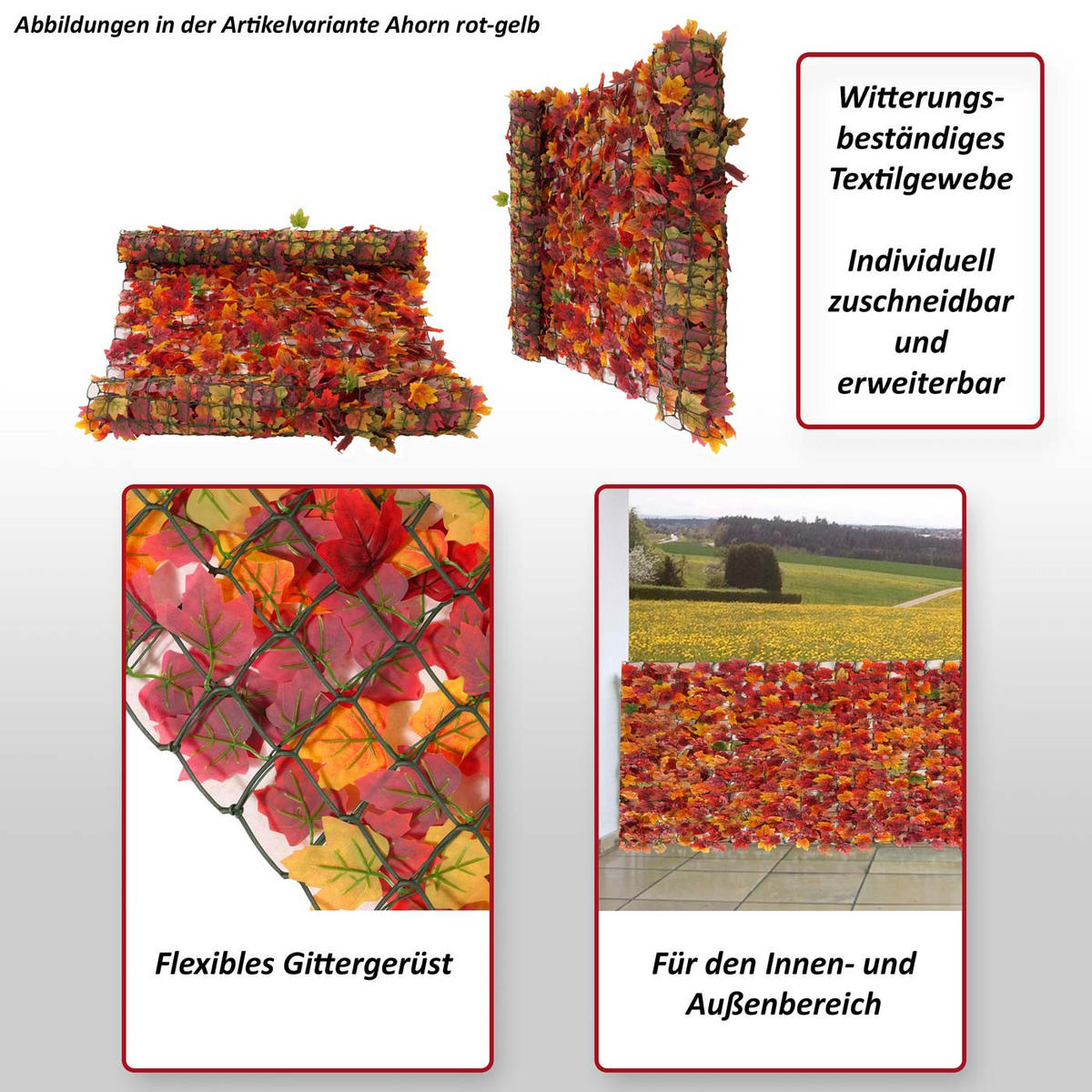 BALKONSICHTSCHUTZ 150x500x1cm Zaun Blatt dunkel - Grün, Kunststoff (500/150cm) - PROREGAL