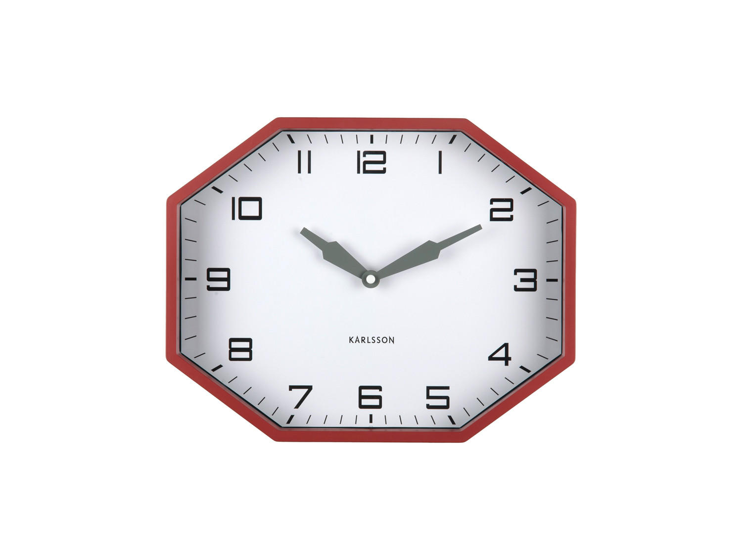 WECKER Modern Factory Octagon Rot 32/32/26 cm - Rot, Kunststoff (32/26/32cm) - Karlsson