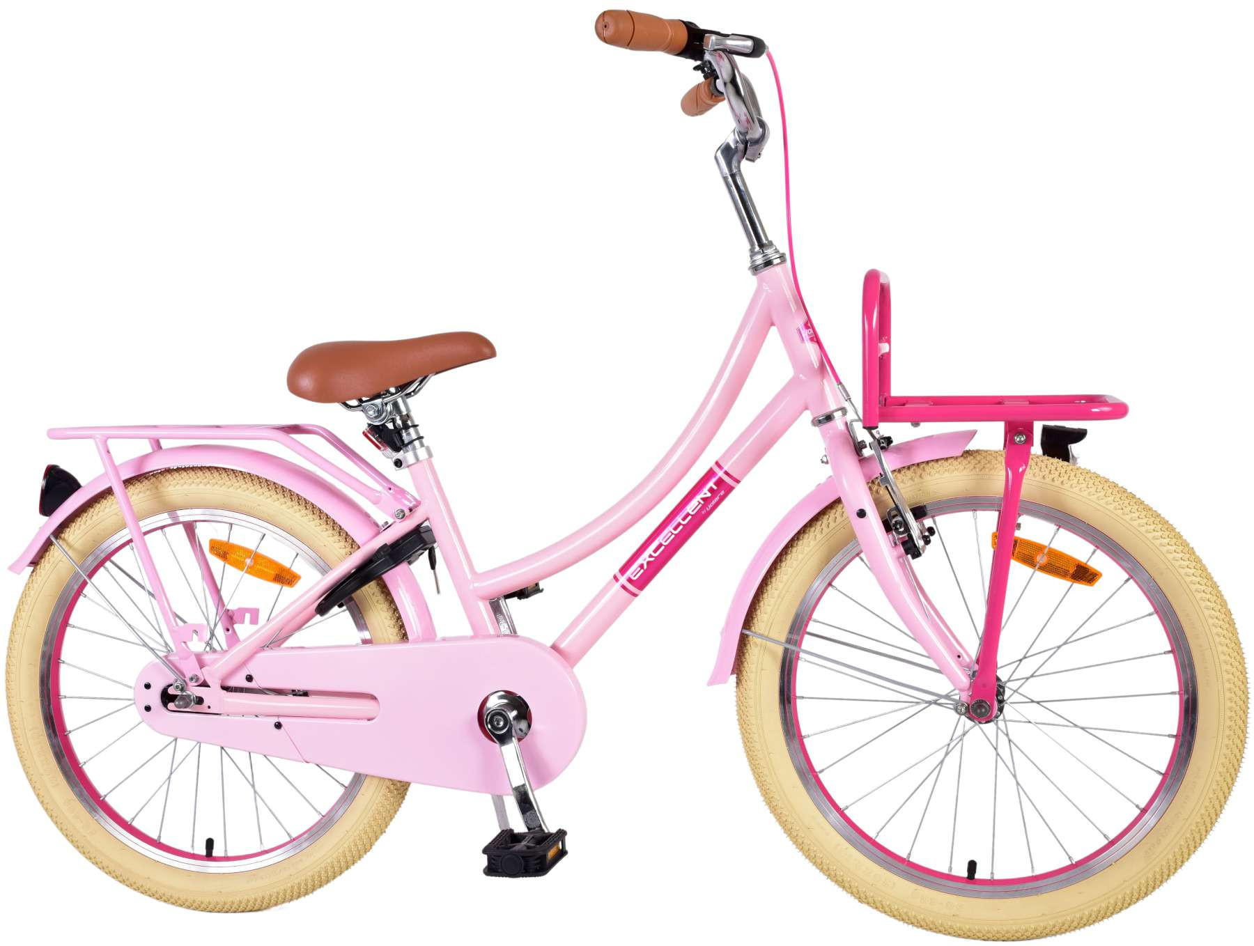 KINDERFAHRRAD Excellent - Mädchen - 20 Zoll - Rücktritt + Handbremse - Rosa - Rosa, Metall (67cm) - TPFSports