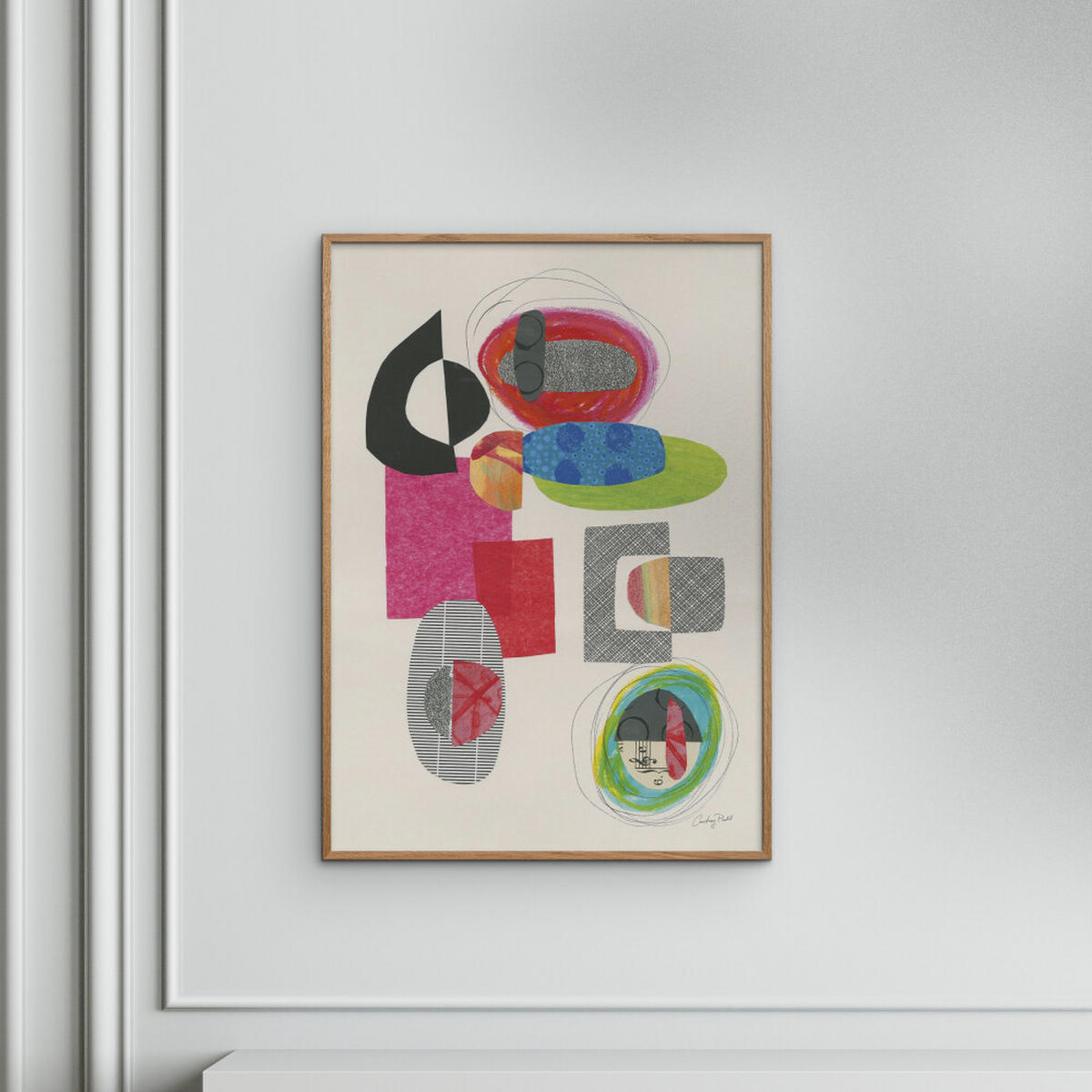 POSTER Wild Apple - Copy of Geometric Collage - Multicolor, Papier (50/70/0.1cm) - Poster&Frame
