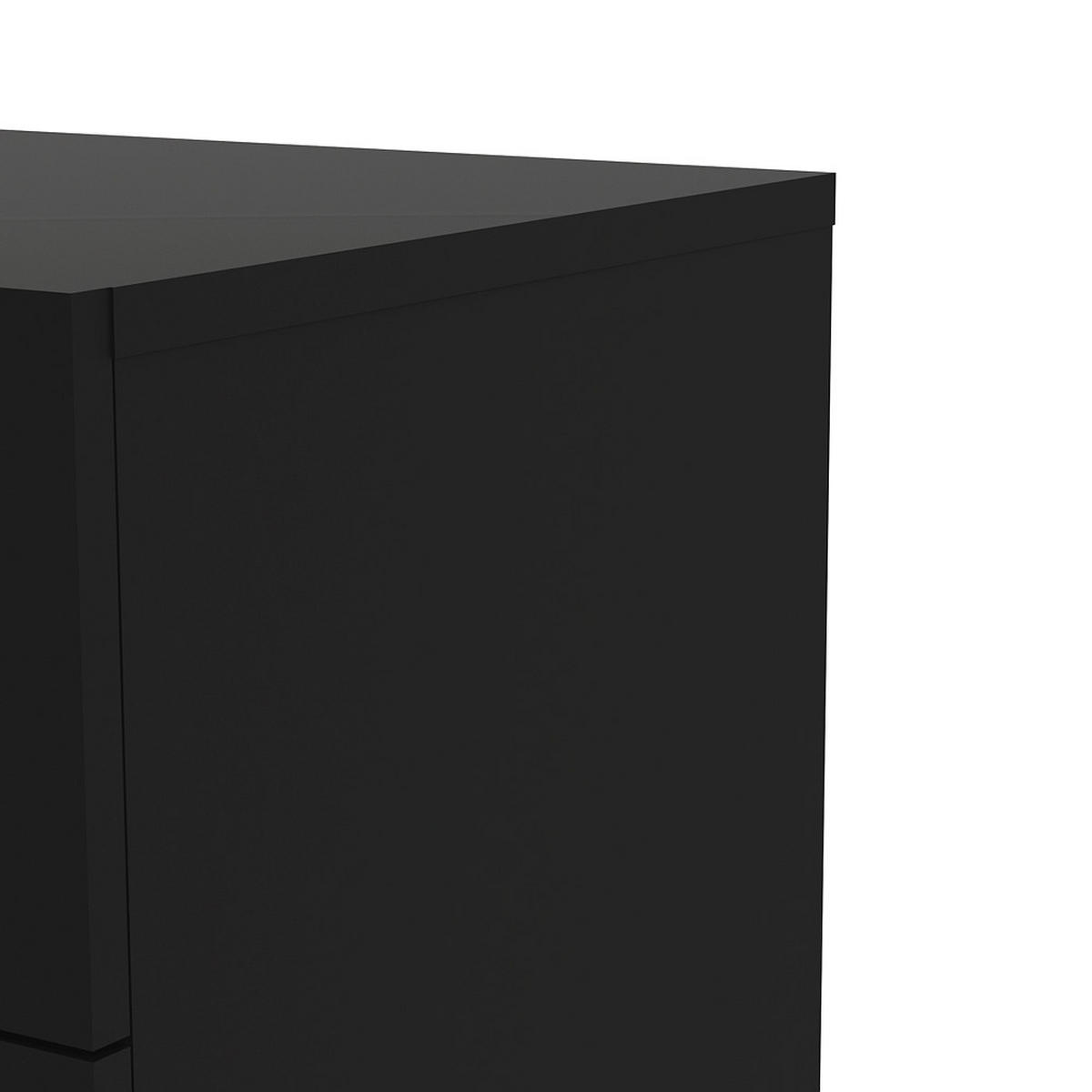 KOMMODE Schwarz - Schwarz, Holzwerkstoff (70/82/40cm) - ebuy24