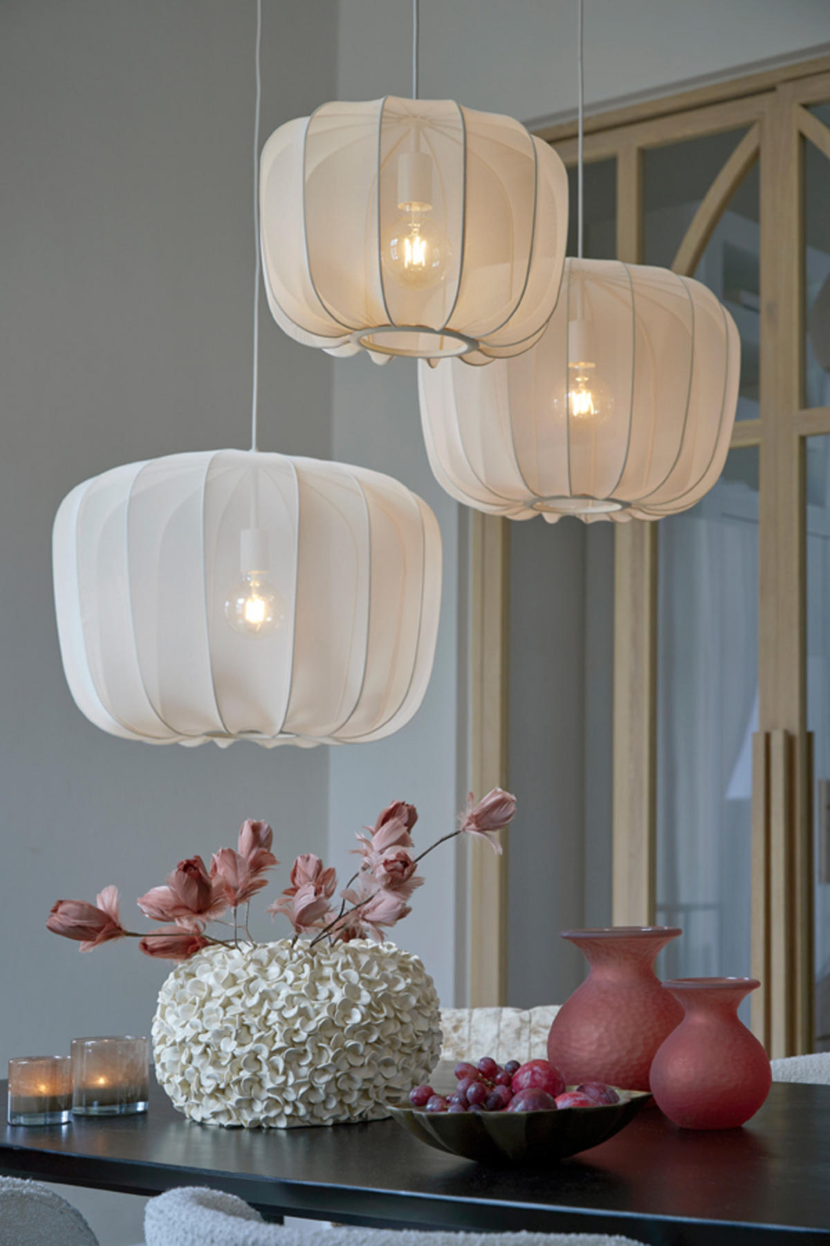 VASE Phylia Weiß Ø38/23 cm - Weiß, Kunststoff (23cm) - Light & Living