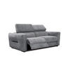 SOFA CALVERA 3-Sitzer mit 1 Relaxfunktion, grau - Grau, Holzwerkstoff/Textil (204/79/106cm) - Courtois Laville