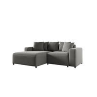 ECKSOFA Megan Xs In Salvador - Grau, Holzwerkstoff/Textil (240/165cm) - Fun Möbel