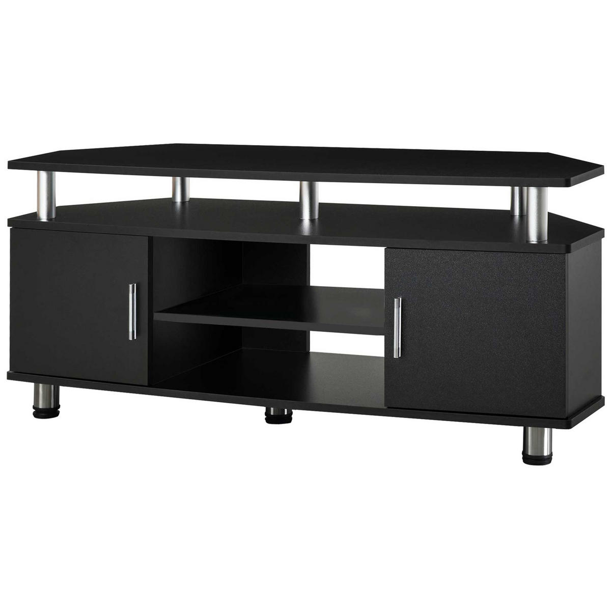 TV-MÖBEL Schwarz 1 Stück - Schwarz, Holzwerkstoff (120/52/39.5cm) - GiPP
