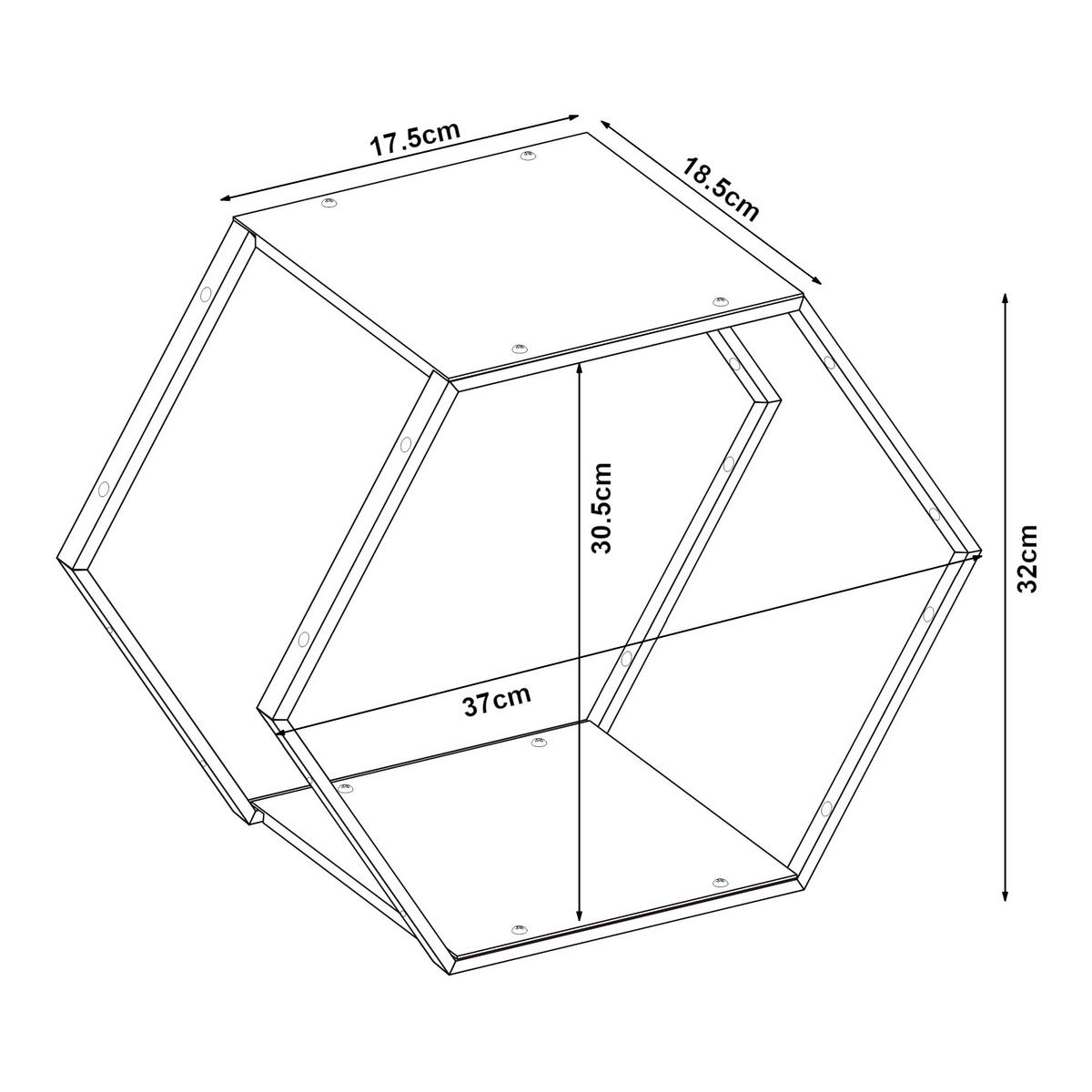 SADA POLIC 2 ks Tand - černá, kov (37/32/18.5cm) - [en.casa]