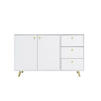 KOMMODE Siena mit 3 Schubladen und 2 Türen, Sideboard in Farbe: Weiss, Schrank in Größe: 140 x 86 x 41 cm - Weiß, Holzwerkstoff (140/86/41cm) - Agmat-Furniture