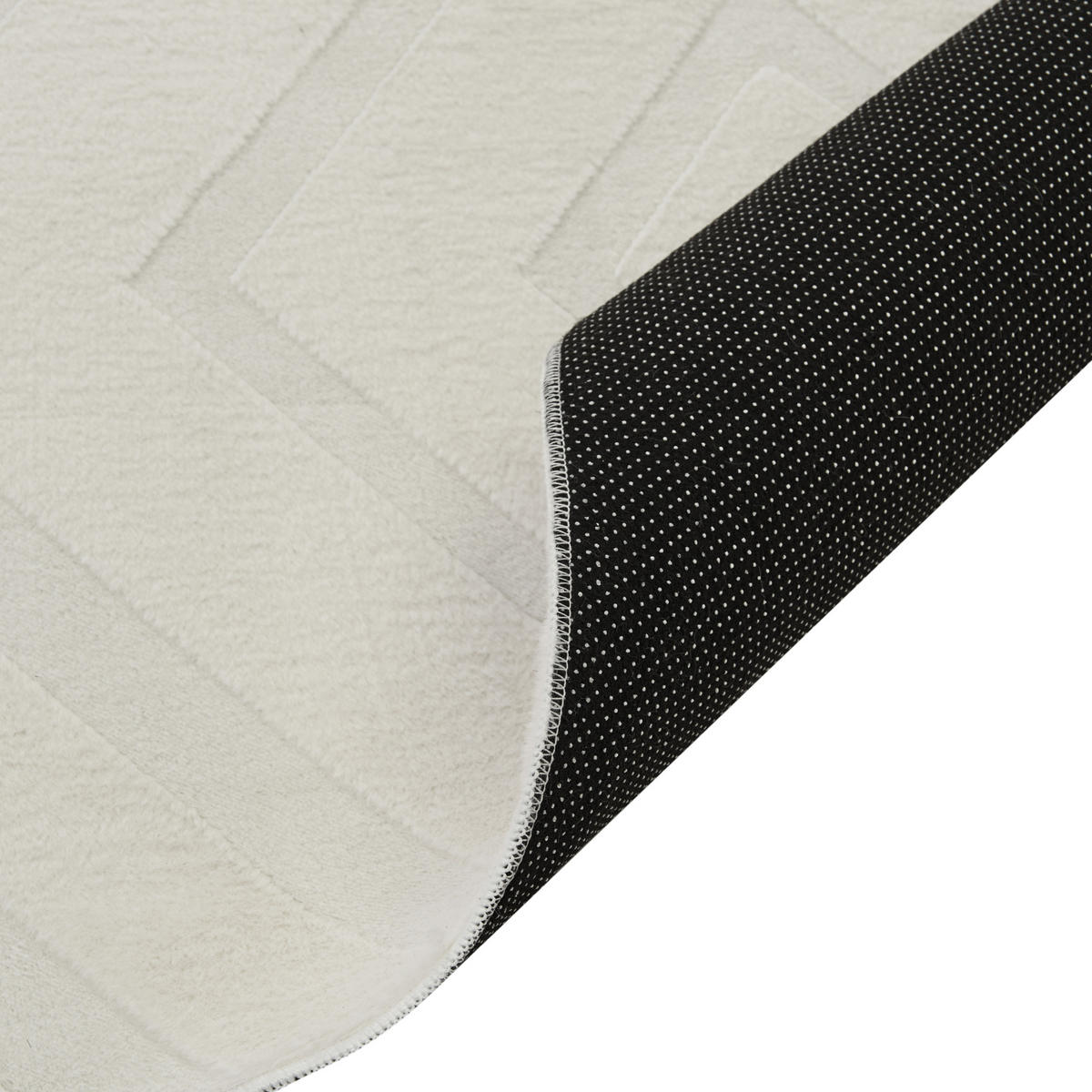 KOBEREC Krémově bílý 160/230 cm Borah - bílá/krémová, textil (160/230cm) - Beliani