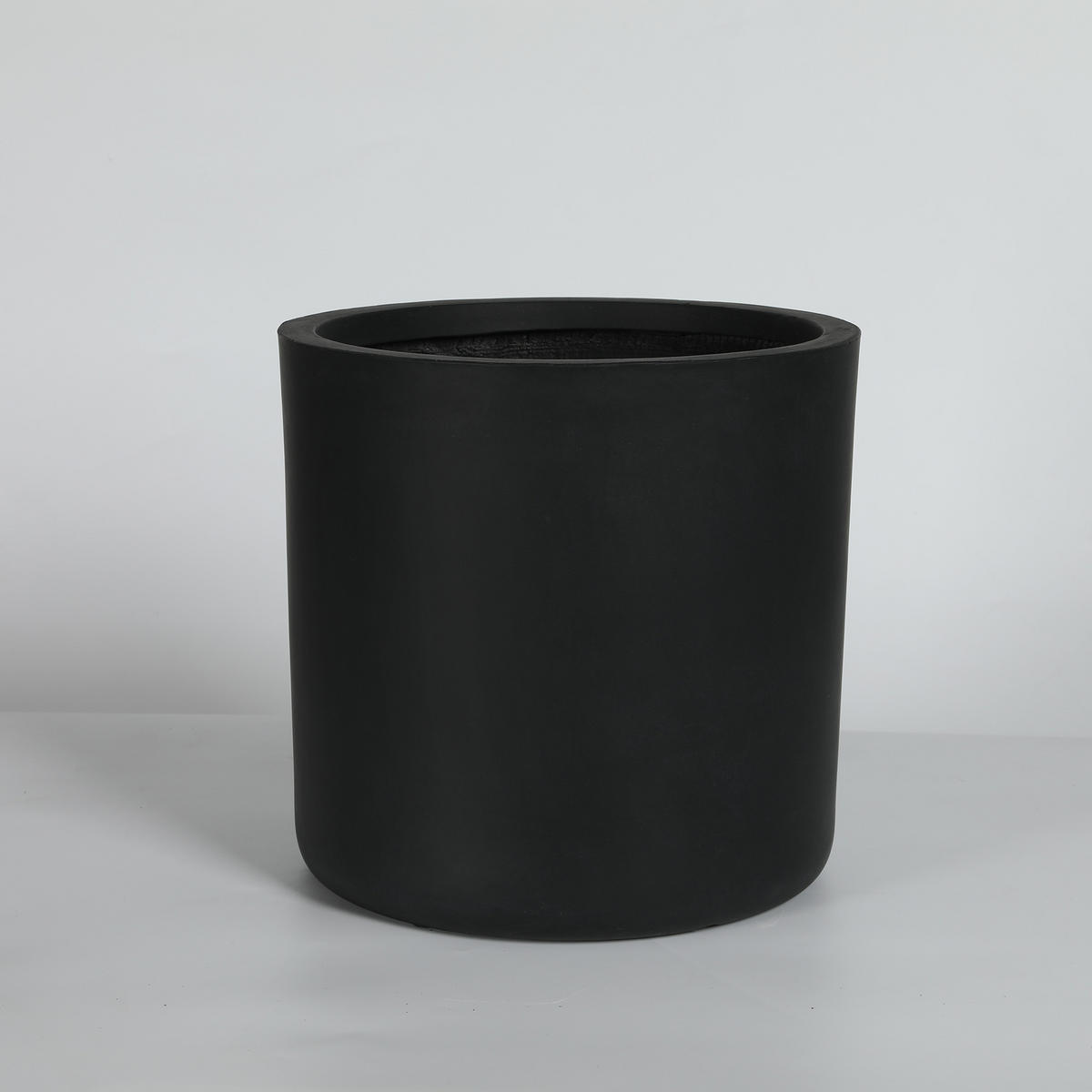 BLUMENTOPF Ø 40/34 cm Schwarz mit Abflusslöcher (2 Stück) - Schwarz, Naturmaterialien (33.8/32.3cm) - Oxeza
