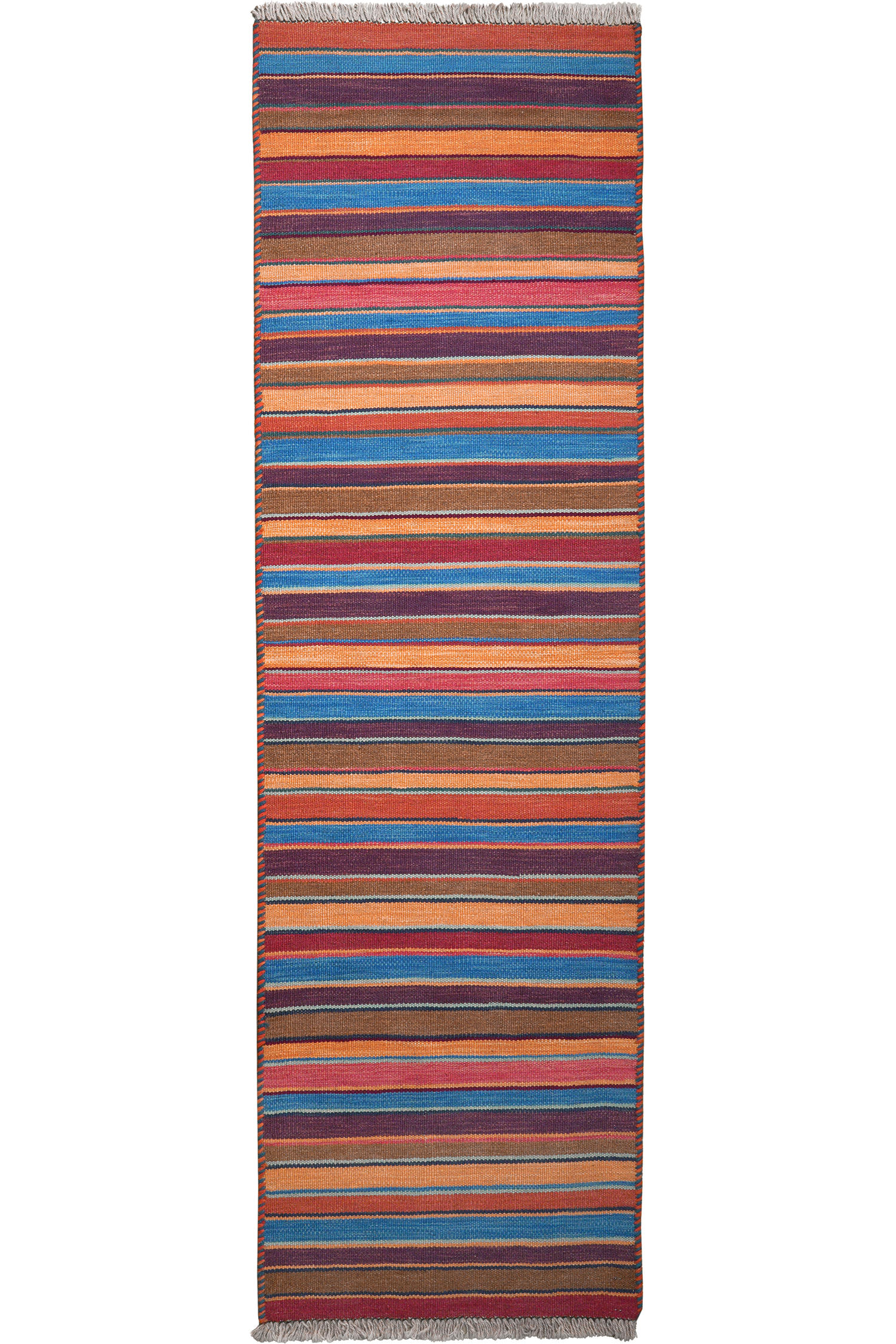 HANDWEBTEPPICH Kelim Gashgai Mehrfarbig 196/57 cm Schurwolle - Multicolor, Textil (57/196cm) - Looma