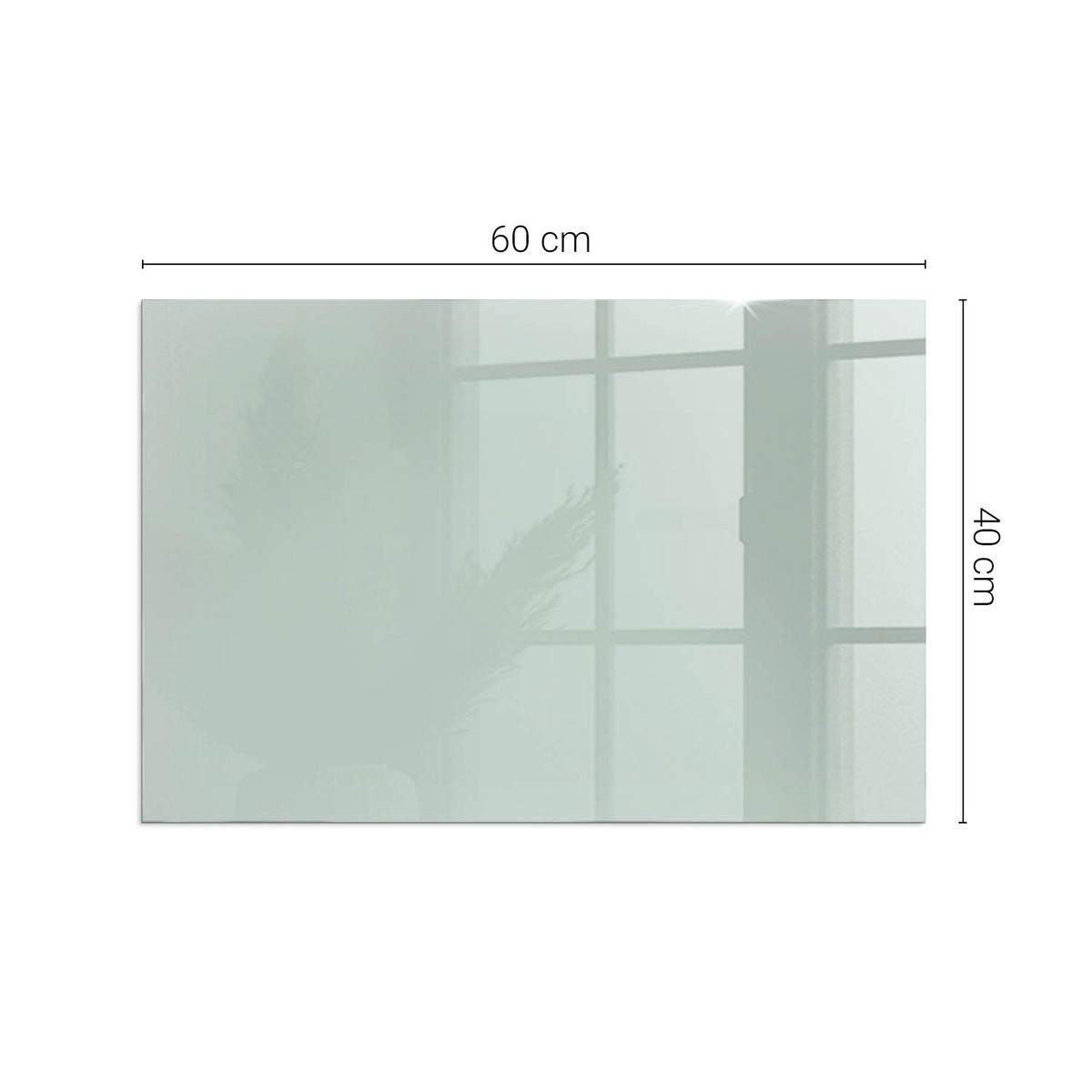 GLASPLATTE für Kamin 60x40 cm Grün - Grün, Glas (60/40/0.4cm) - ArtPrintCave