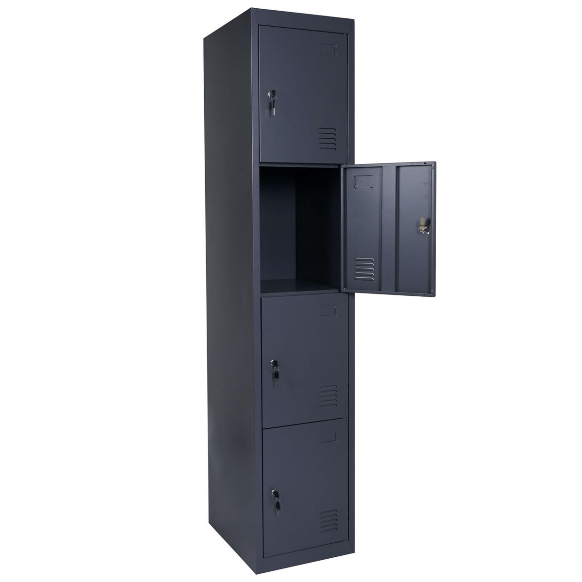 SCHLIESSFACH Anthrazit - Anthrazit, Metall (38/180/45cm) - MCW