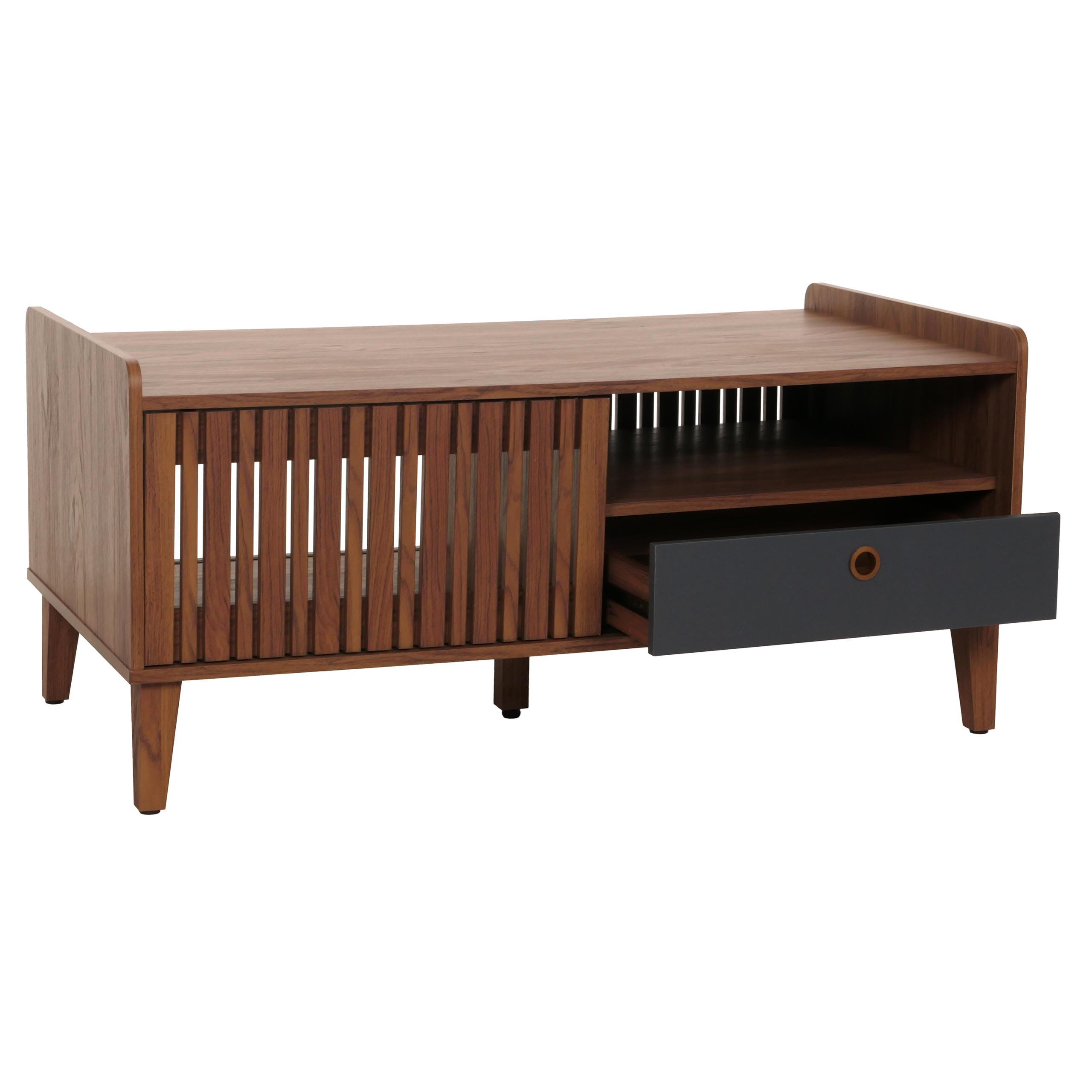 COUCHTISCH rechteckig Walnuss Dekor - Walnussfarben, Holz (59/114/52cm) - MCW