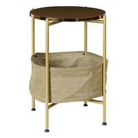 BEISTELLTISCH Suonenjoki - Goldfarben, Holzwerkstoff (47/47/59cm) - [en.casa]