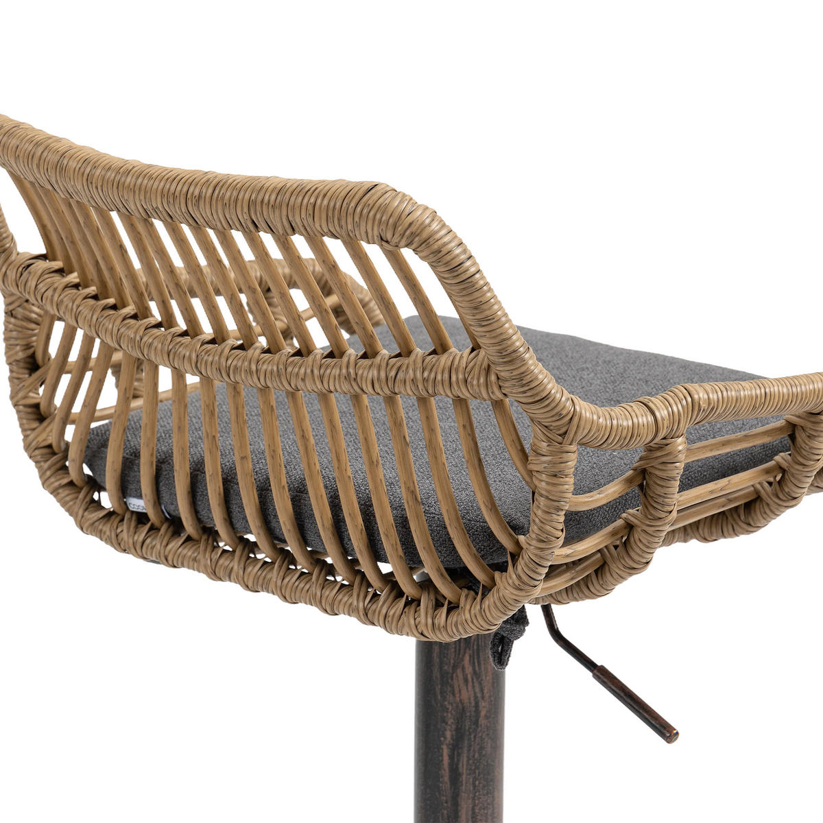 BARHOCKER 2er Set Höhenverstellbar, 360° drehbar, Fußstütze, Grau - Grau, Metall (49/109/48cm) - PARAFTA HOME