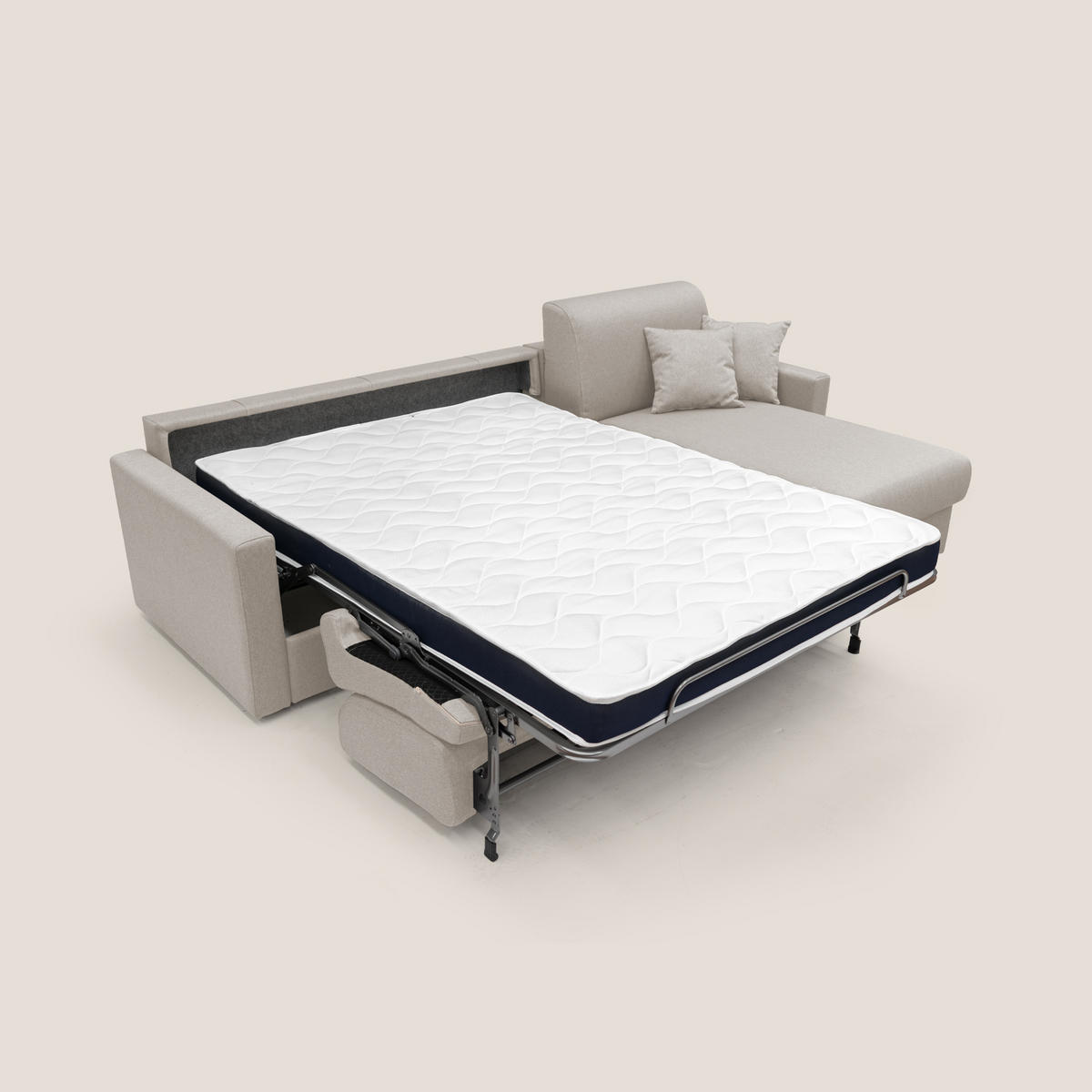 ECKSOFA LINKS Chris - Creme, Textil (268/96cm) - Divani.store