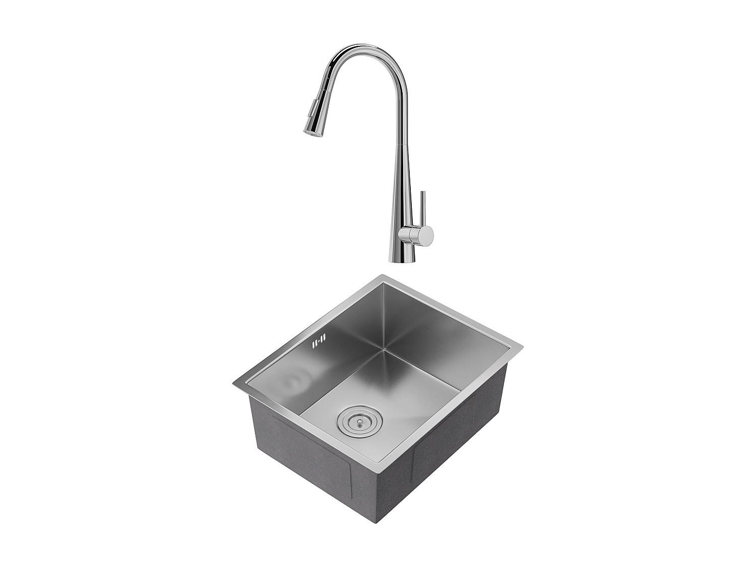 SPÜLE - 55 cm x 45 cm - metall - grau Soela - Grau, Metall (55/22/45cm) - Vente-Unique