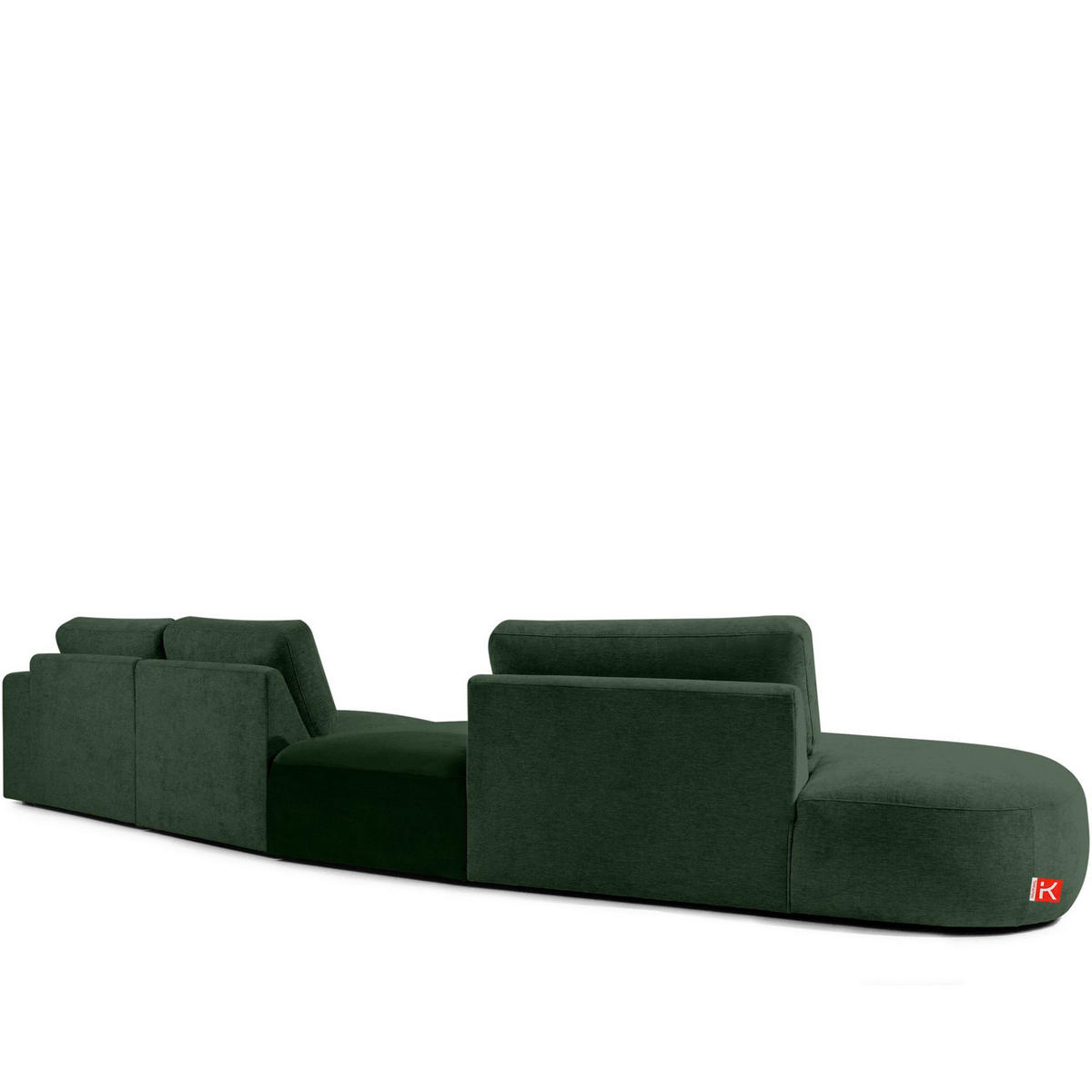 5-SITZER ECKSOFA ZUCCO Chenille links, Dunkelgrün - Dunkelgrün, Textil (430/84/105cm) - KONSIMO®