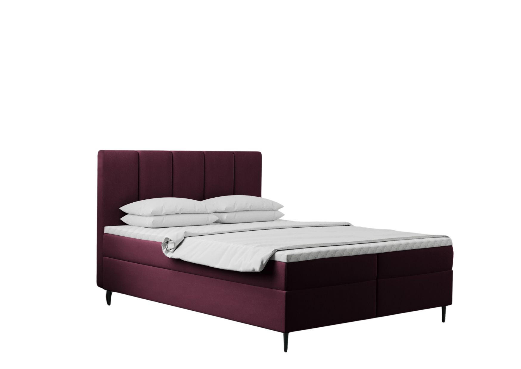 BOXBETT Mit Bettkasten Und Matratze POEL Violett 140x200 cm H3-Bonell - Mooreichefarben/Violett, Holz/Holzwerkstoff (140/200cm) - Kaiser Möbel