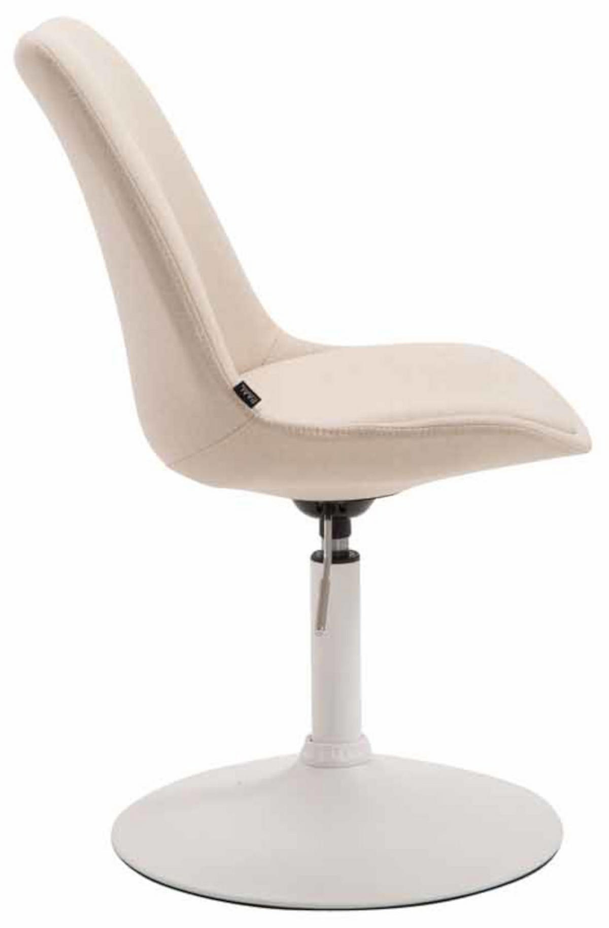 STUHL 4er Set Stoff creme - Creme/Weiß, Textil/Metall (48/76/57cm) - CLP