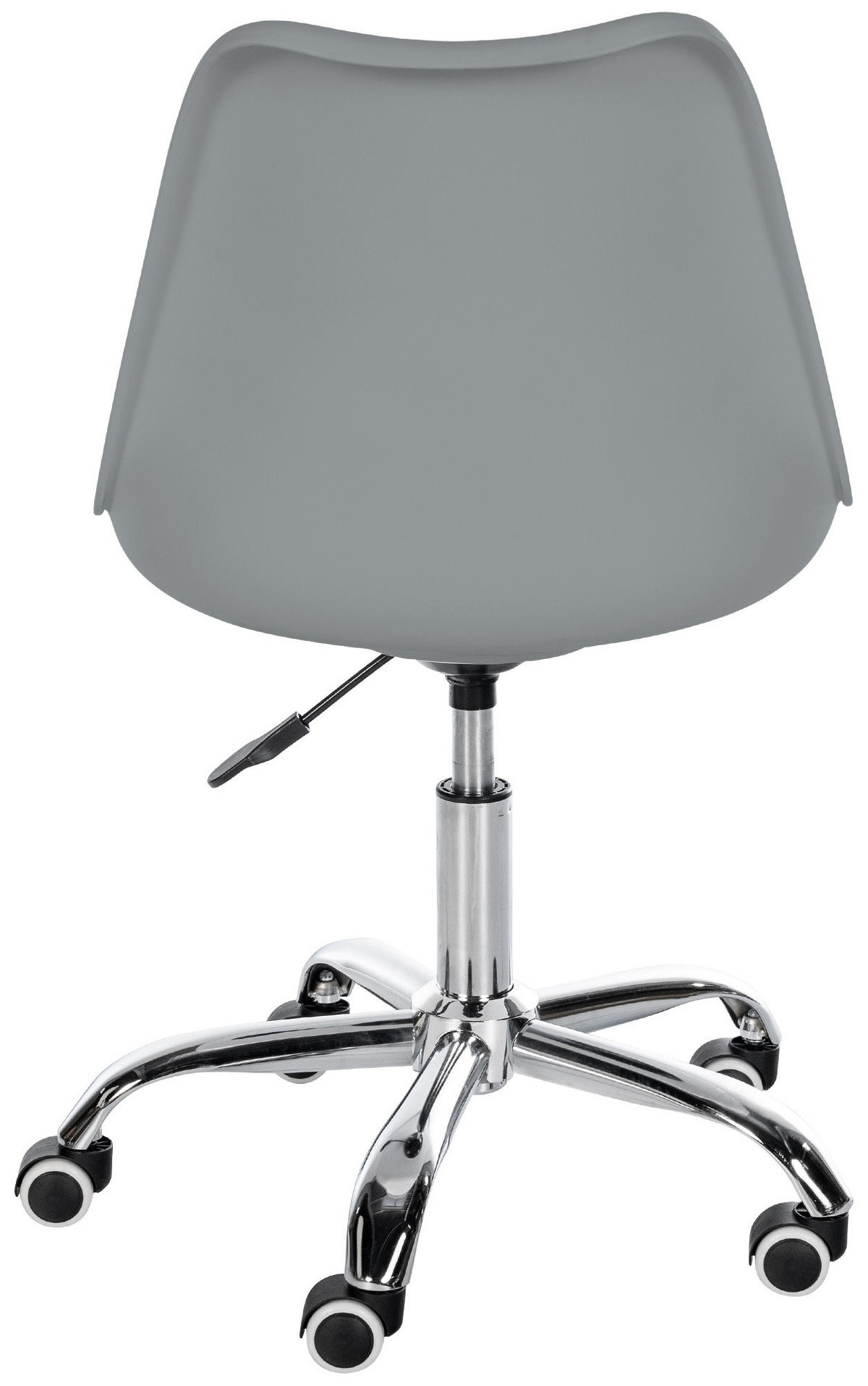 HOCKER Kunststoff grau - Chromfarben/Grau, Kunststoff/Metall (51/78/55cm) - CLP
