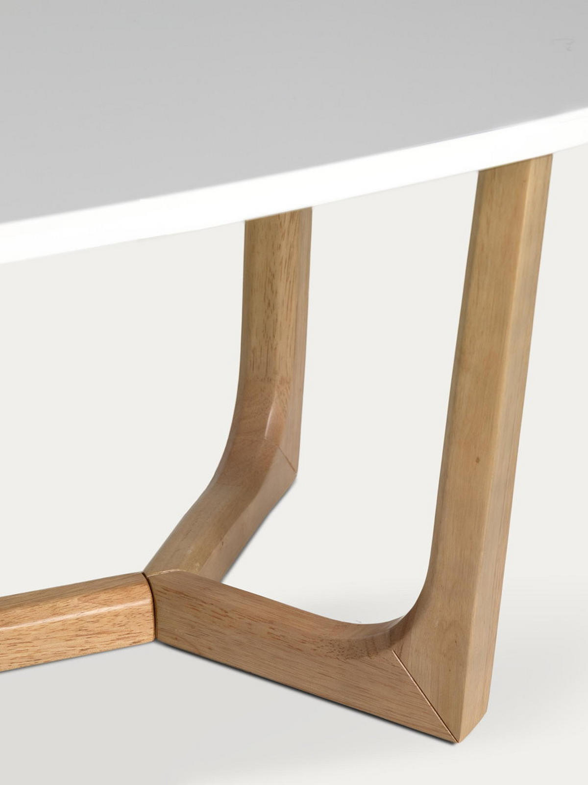 COUCHTISCH Oval Natur - Weiß 120 cm x 40 cm - Braun, Holzwerkstoff (60/120/40cm) - Kenay Home