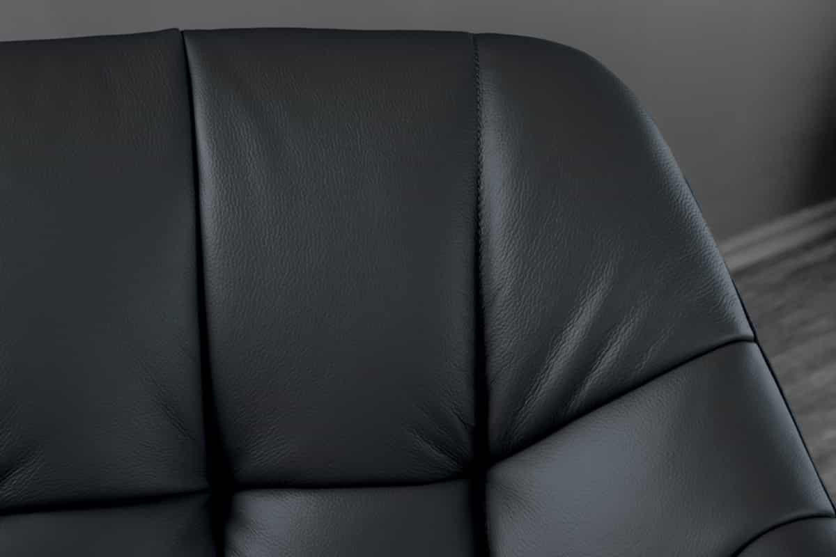 STUHL PAPILLON Echtleder Schwarz 85 cm - Schwarz/Braun, Leder/Metall (65/83/66cm) - riess-ambiente