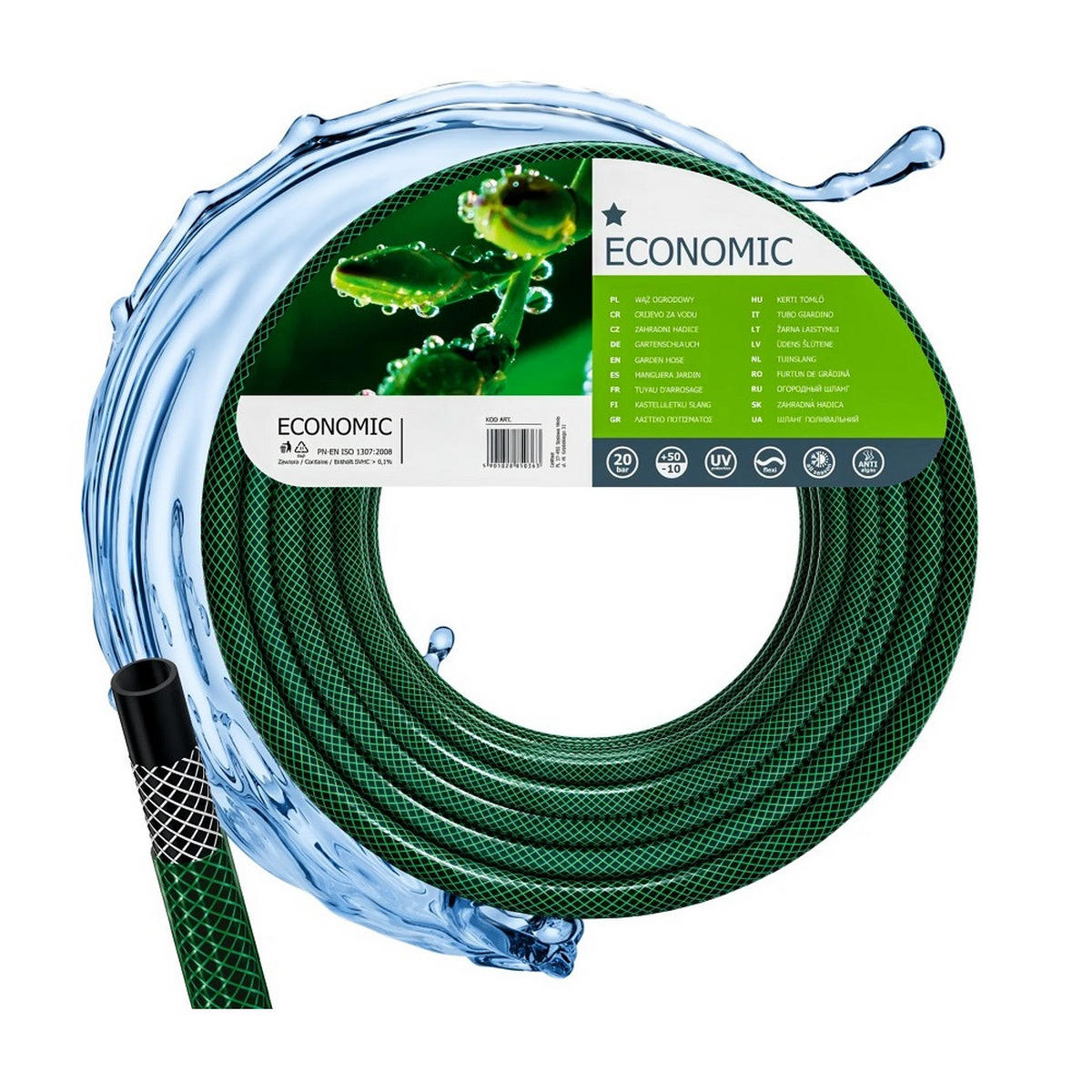 GARTENSCHLAUCH ECONOMIC 3/4" 30 m - Transparent, Kunststoff (3000cm)