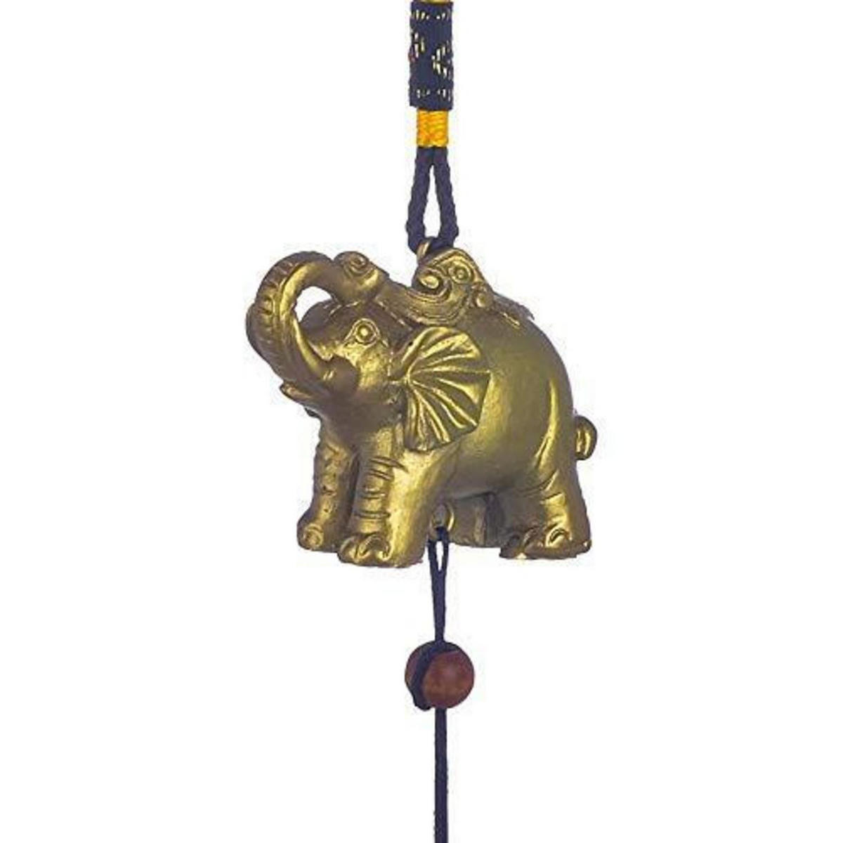 WINDSPIEL Elefant 40 cm - Bronzefarben, Metall (40/4/4cm)
