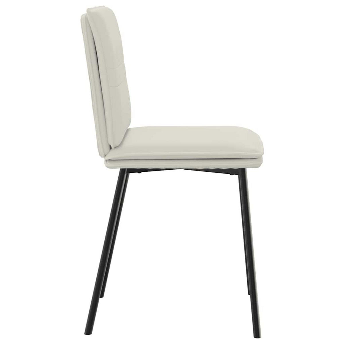 ESSZIMMERSTÜHLE Vera 2er-Set Creme Samt Polsterstühle - Creme, Textil (45/83/54cm) - DELUKE