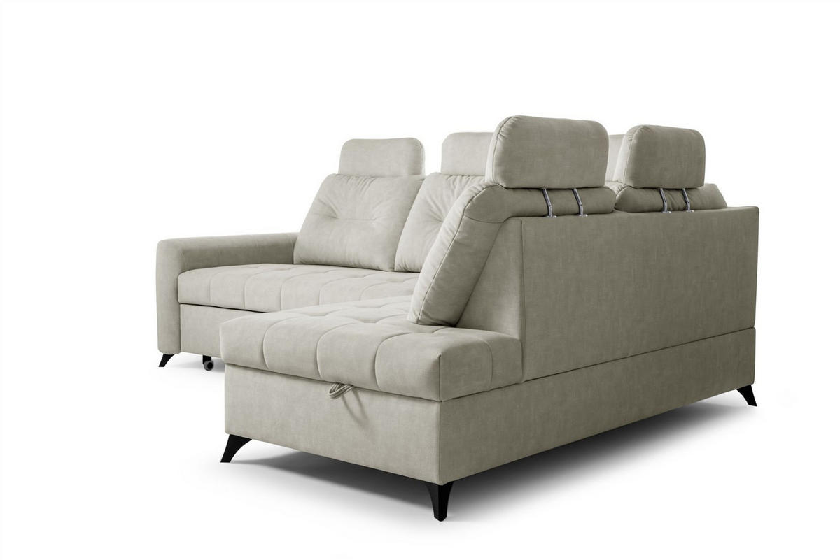 ECKSOFA Wendie - Beige, Holzwerkstoff/Textil (250/200cm) - Fun Möbel