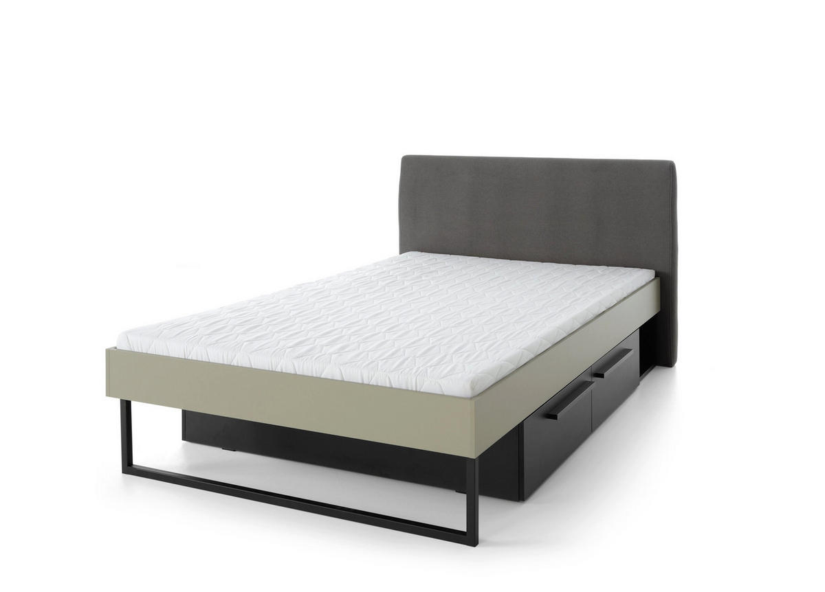 SCHLAFZIMMER Set 7-tlg. – SERGIO System – Grau - Grau, Holzwerkstoff (100/195/50cm) - hi-markt