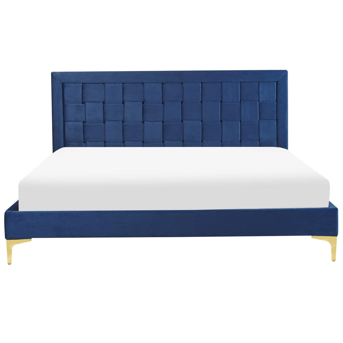 DOPPELBETT 160/200cm Marineblau Limoux - Blau, Textil (160/200cm) - Beliani