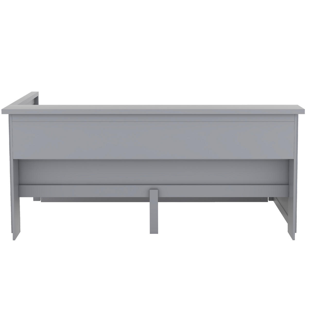 POLSTERBETT aus Spanplatte & MDF 90x200 cm in Grau mit LED, Ausziehbett & USB - Grau, Holzwerkstoff (90/200cm) - Modfu