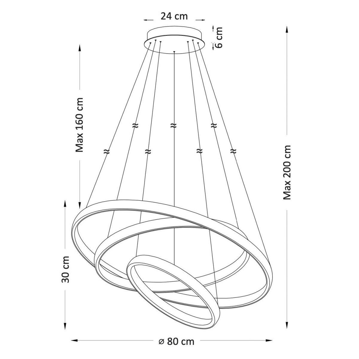HÄNGELEUCHTE Maroggia, Schwarz, 30cm - Schwarz, Metall (200/80/30cm) - KOSILUM