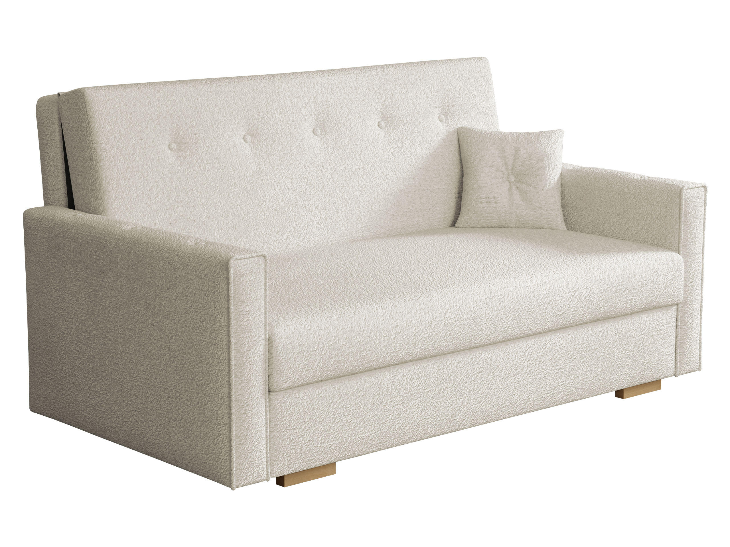 SCHLAFSOFA Viva Sonic III - Beige/Schwarz, Holz/Textil (153/85/100cm) - MIRJAN24