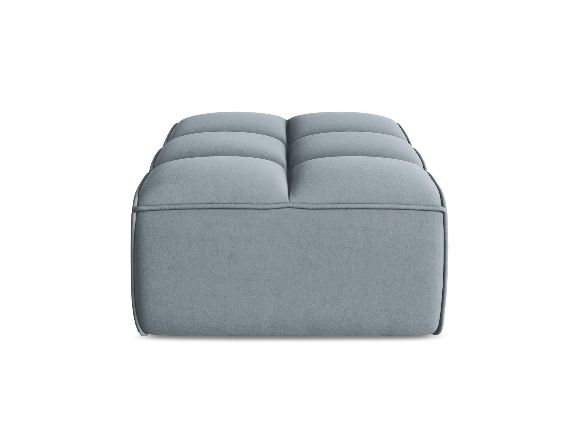 POUF Samt Stoff Blau - Blau/Schwarz, Kunststoff/Textil (80/43/93cm) - Makamii