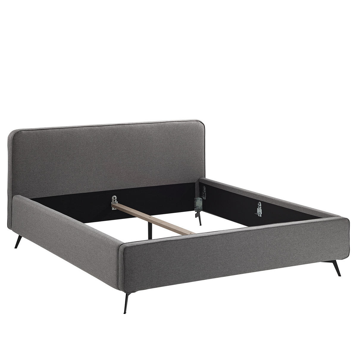 POLSTERBETT - Grau, Textil (200/200cm) - home24