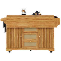 SERVIERWAGEN klappbar 142,5 x 80 x 95 cm Dunkelbraun - Braun, Holz (80/95/142.5cm) - Beauniv