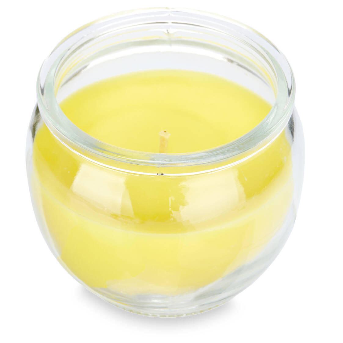 MÜCKENSCHUTZKERZE Citronella 20 Stunden - Gelb, Glas (7.4/6.3cm)