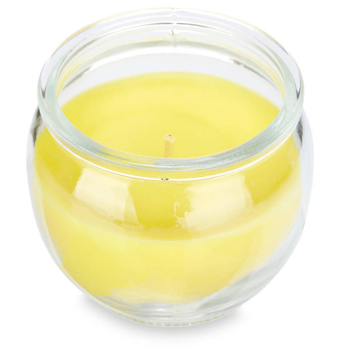 MÜCKENSCHUTZKERZE Citronella 20 Stunden - Gelb, Glas (7.4/6.3cm)