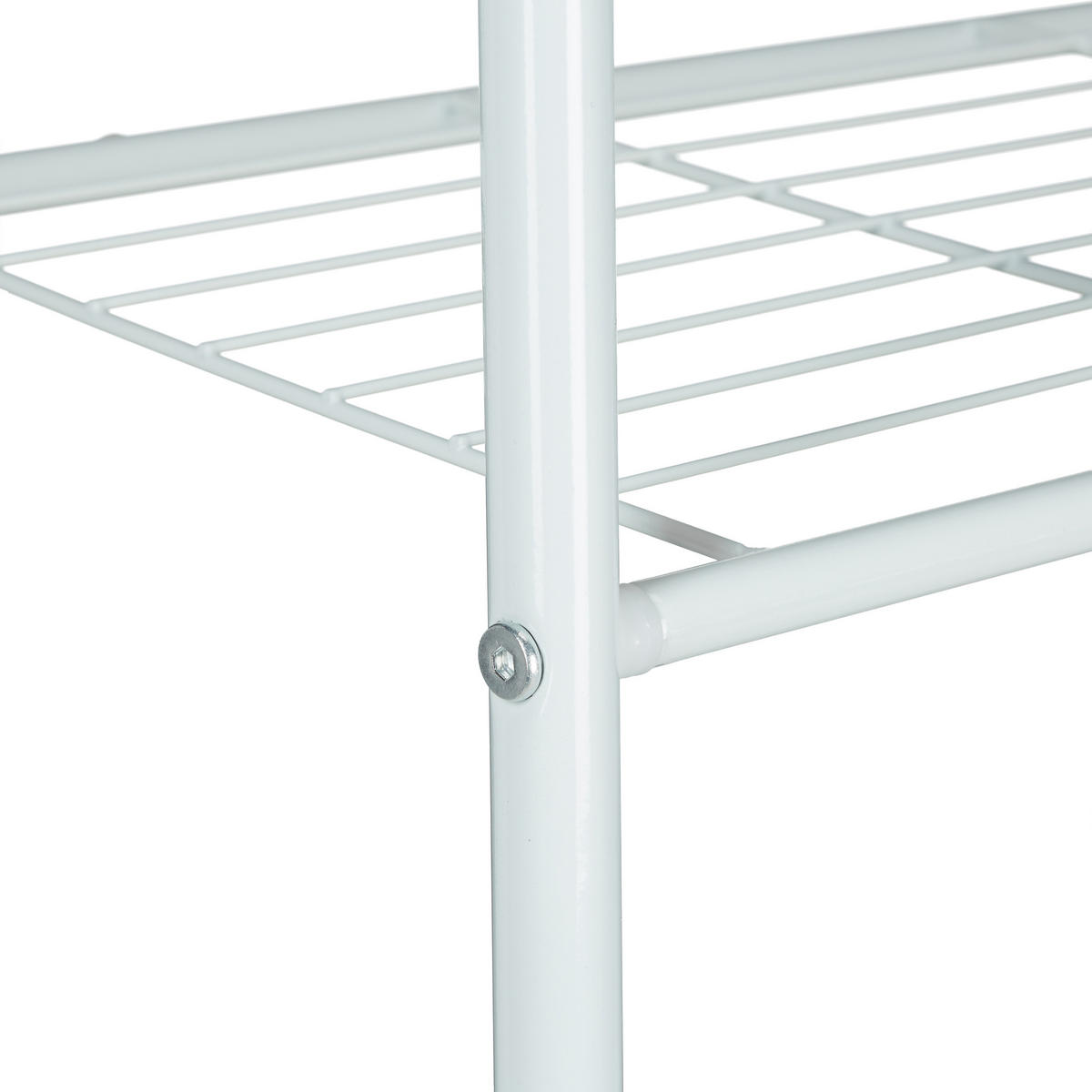 KLEIDERSTÄNDER - Weiß, Metall (61.5/160/38cm) - Relaxdays